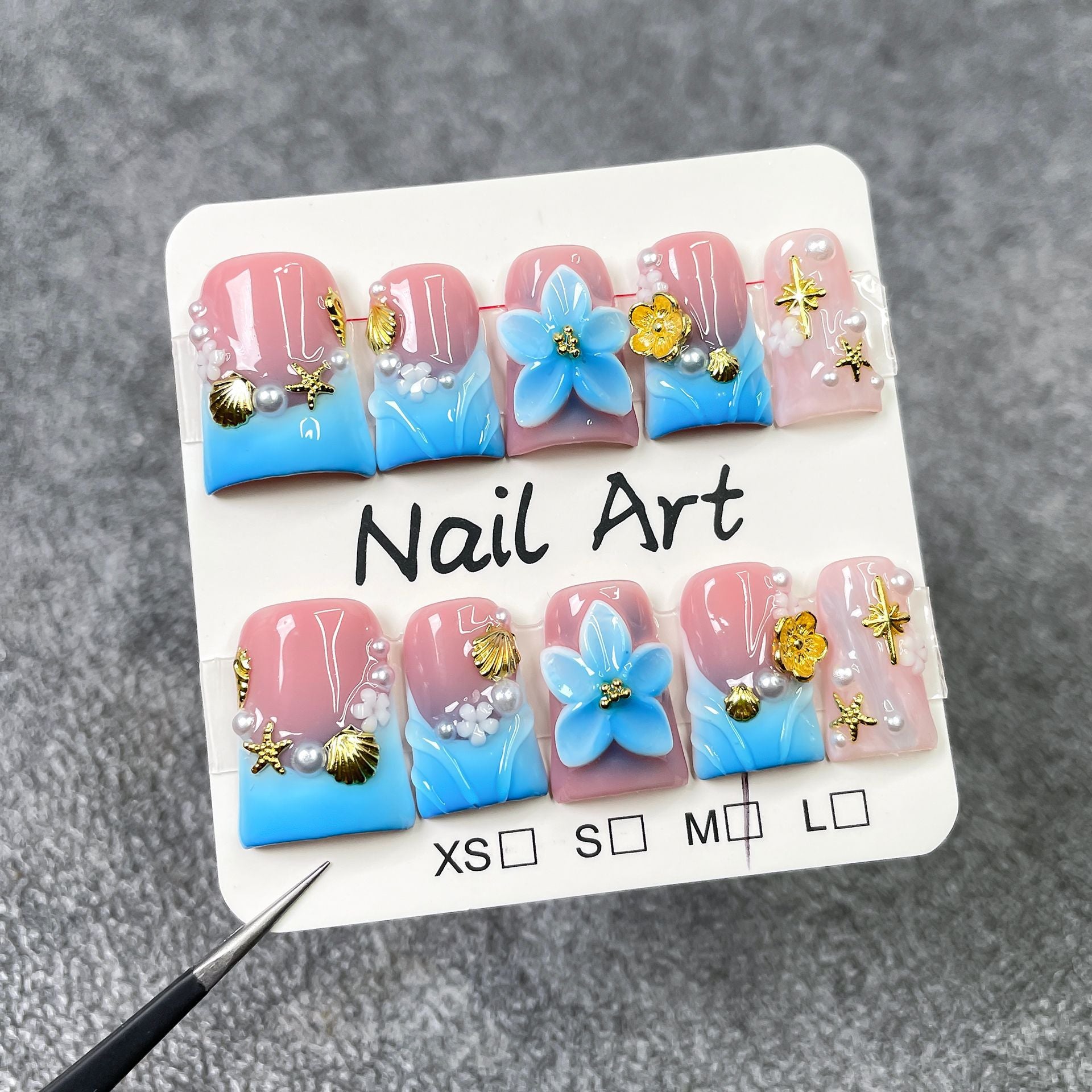Ocean Bloom Series Press-On Nails