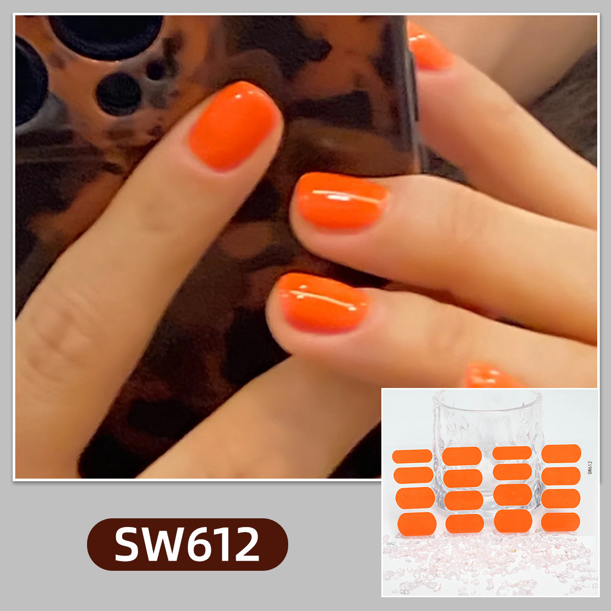 Nail art sticker simple solid color collection nail sticker gentle gradual change jump color nail sticker, waterproof and long-lasting sticker｜365nails