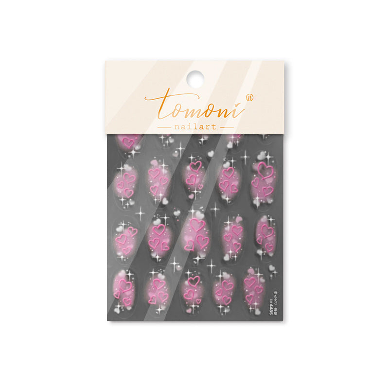 365nails: "Pink Gradient Heart" – nail art stickers