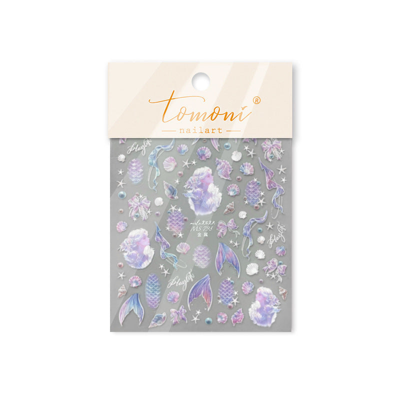 365nails: "queue de sirène holographique océan" – Autocollants Nail Art