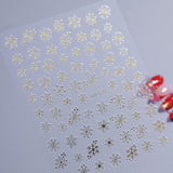 Cross-border Laser Snowflake Nail Art Sticker Flat Hot Silver Christmas Hollow Snowflake Nail Sticker Ornament DH635