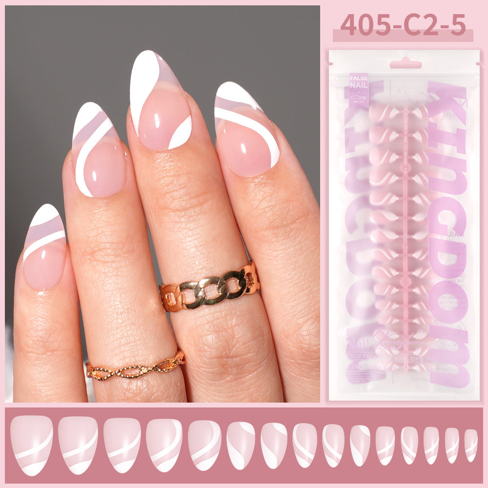 Nail Tips Hot-selling French press on nails seamless short almond manicure tablets, pre-made fingernails removable 120 pieces