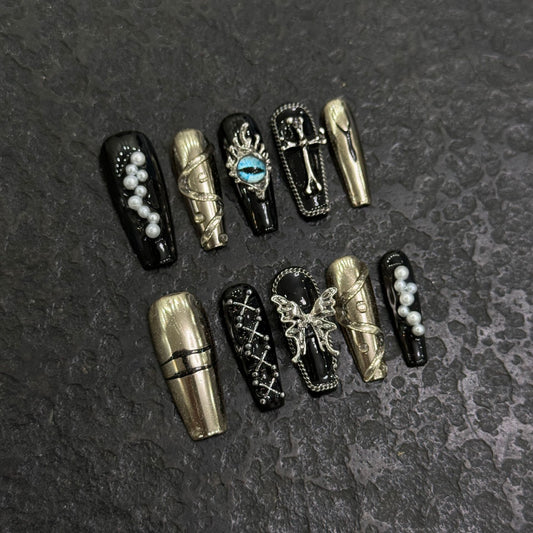 Pure handmade press on nails   nail art fake nails beauty | 365nails