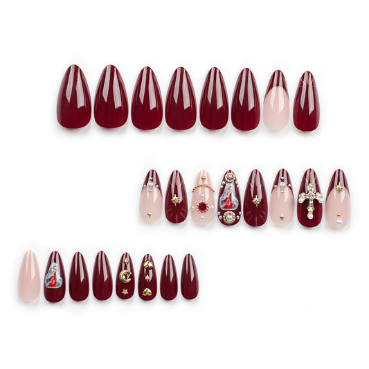 Europe and the United States popular nail art  cross flash diamond explosion flash wearable  finished product wholesale star and moon ｜365nails
