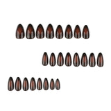 Fall and winter hot-selling black brown smudged wearable nails nail pieces manicure nail pieces almond nails
