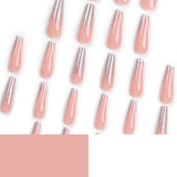 French white edge long ballet  silver glitter nail art  explosion autumn and winter   finished product｜365nails