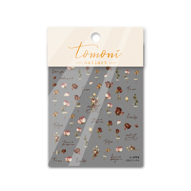 365nails: "Vintage Dried Rose" – nail art stickers