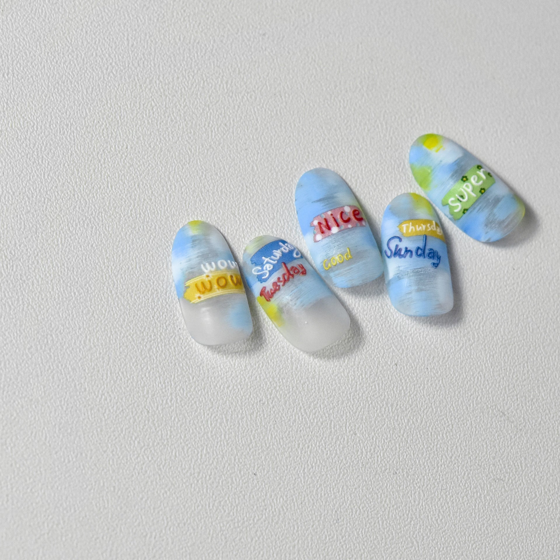 365nails: "Smile Rainbow Daisy Embossed Set" – Nail Art Stickers