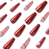 Arte de uñas con purpurina navideña, copos de nieve, pieza de uña, producto terminado, venta al por mayor, uñas postizas | 365nails