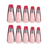 Brillo, murciélago oscuro, borde rojo, arte de uñas, pieza de uña removible, producto terminado al por mayor | 365nails