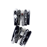 Black White Gothic Cross Flame Statement Press On Nails
