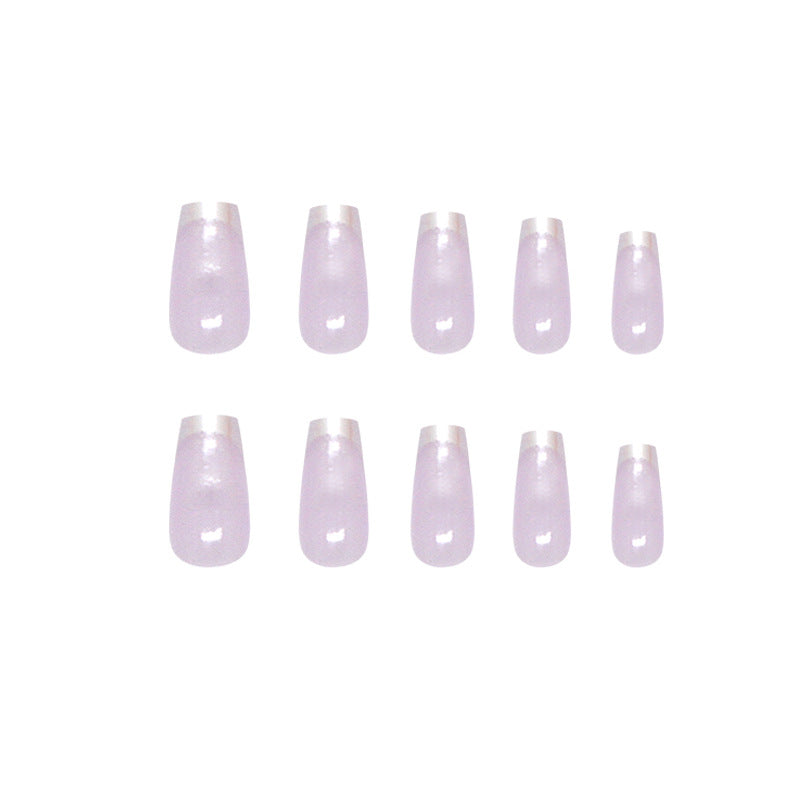 Nail Tips  Prefabricated Nail Ice Clear Cold Purple Streamer cat eye French Fashion Gentle  i Style Nail Art 30 Pieces｜365nails