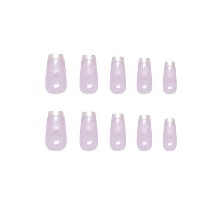 Nail Tips  Prefabricated Nail Ice Clear Cold Purple Streamer cat eye French Fashion Gentle  i Style Nail Art 30 Pieces｜365nails