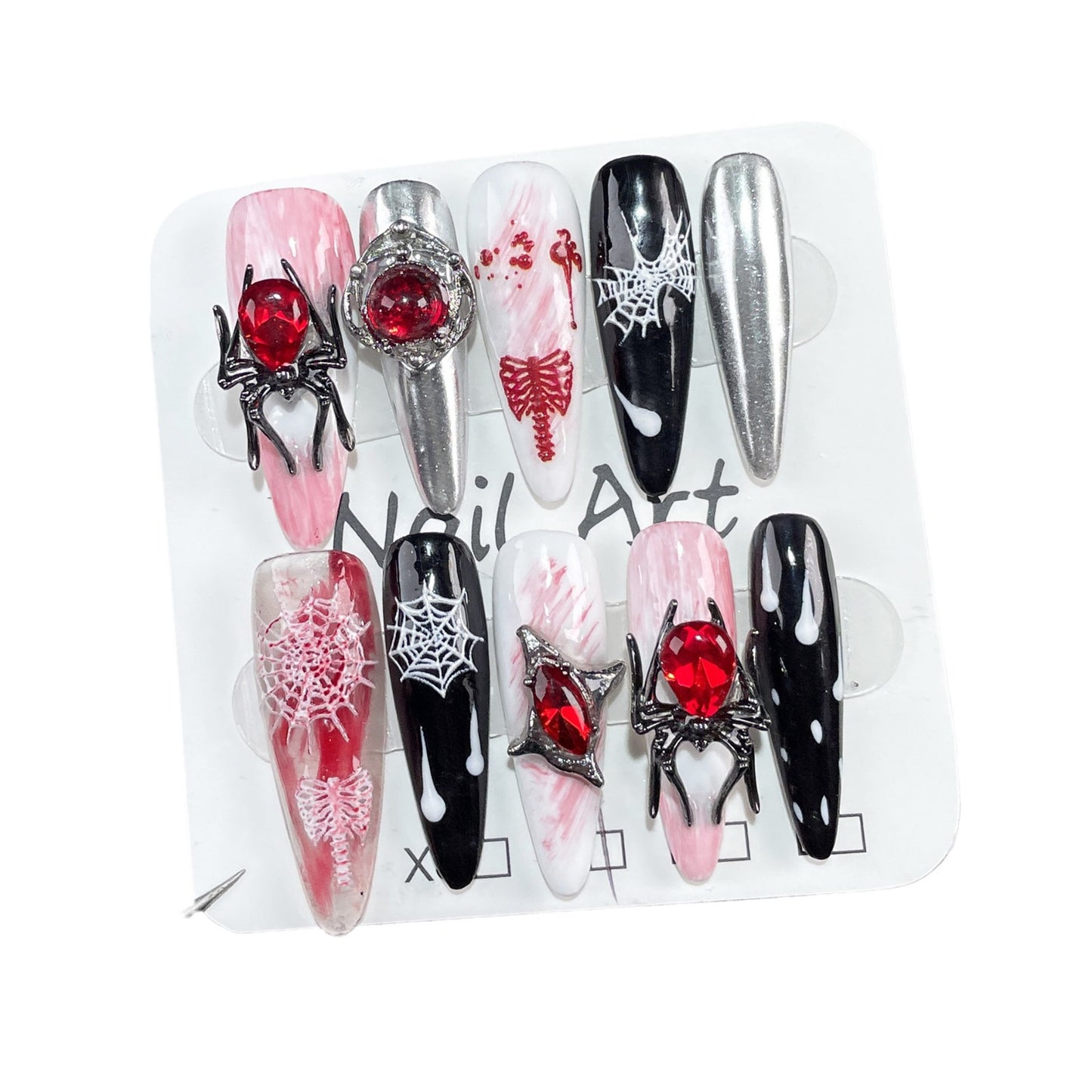 Halloween New  Handmade Press-on Nails  Niche Sweet and Cool Spice Girls Wearing Fake Nails｜365nails