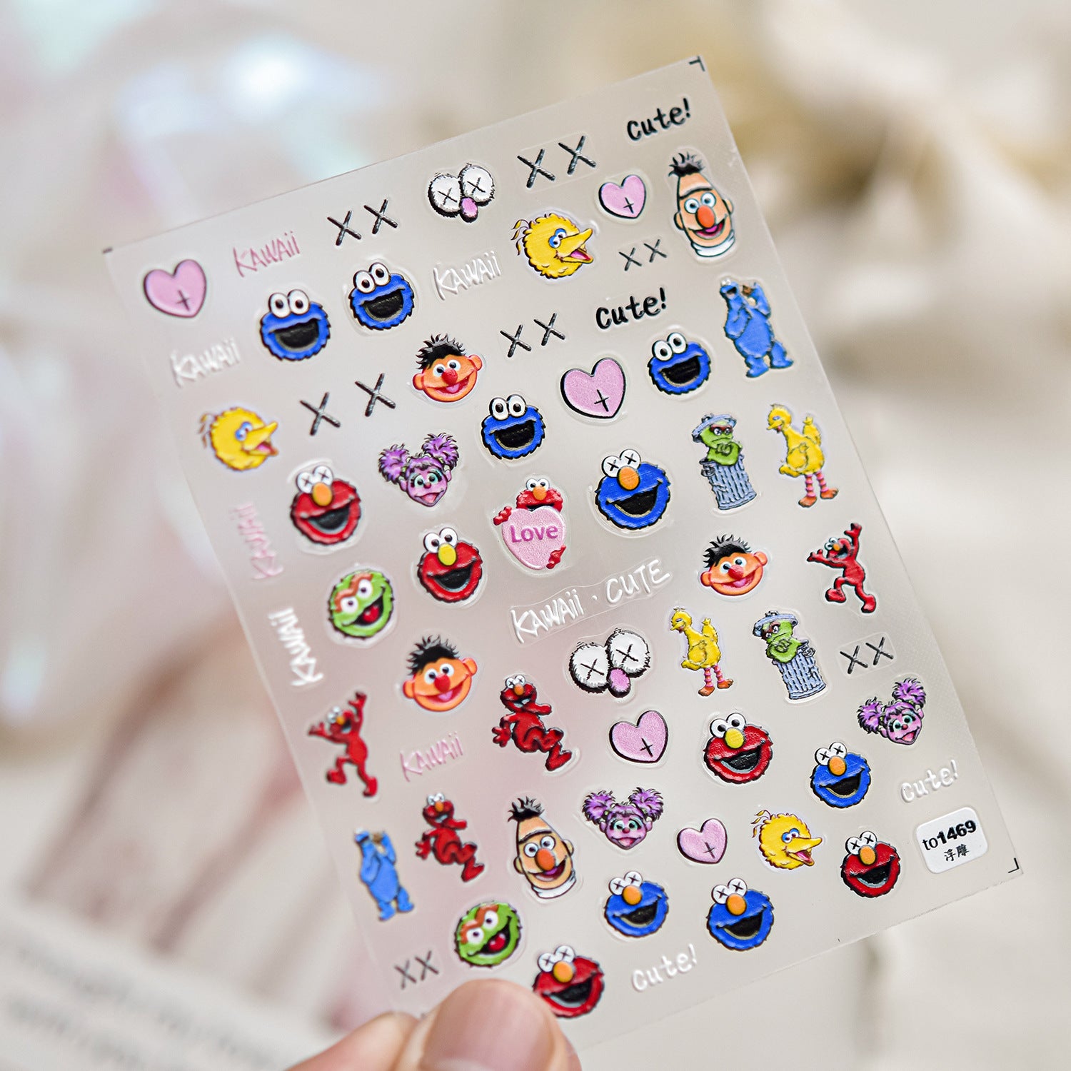 Luxury Teddy Bear: "Big Head Teddy" – 3D Embossed Nail Sticker