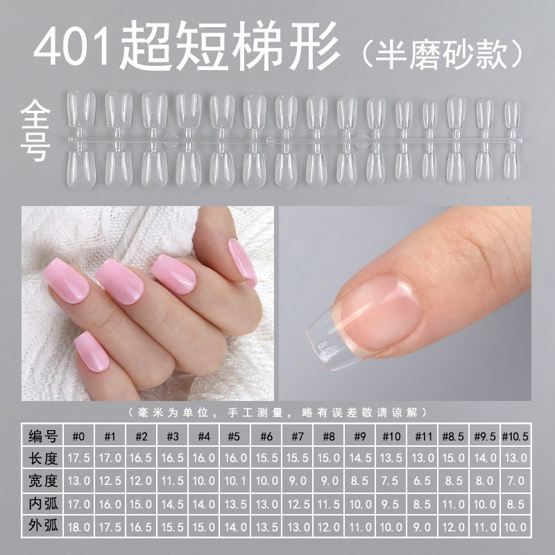 Nail Tips press on nails pads, matte 240 pieces, full stickers, transparent oval trapezoidal non-marking, no-grinding patches, nail pads