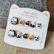365nails-Spooky Halloween Kids Series: "Cute Halloween Squad" – Short Square Kids Nail Art