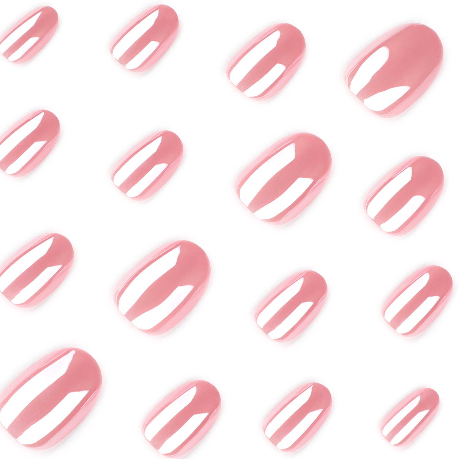 Pink Chrome Mirror Shine Press-On Nails