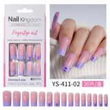 Press on nails advanced sense belt drill three-dimensional detachable nail art Spice girl fake nail press on nails wholesale