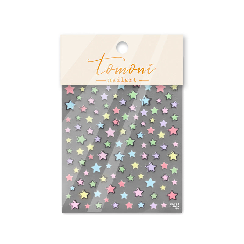 365nails: "Pastel Rainbow Star" – nail art stickers