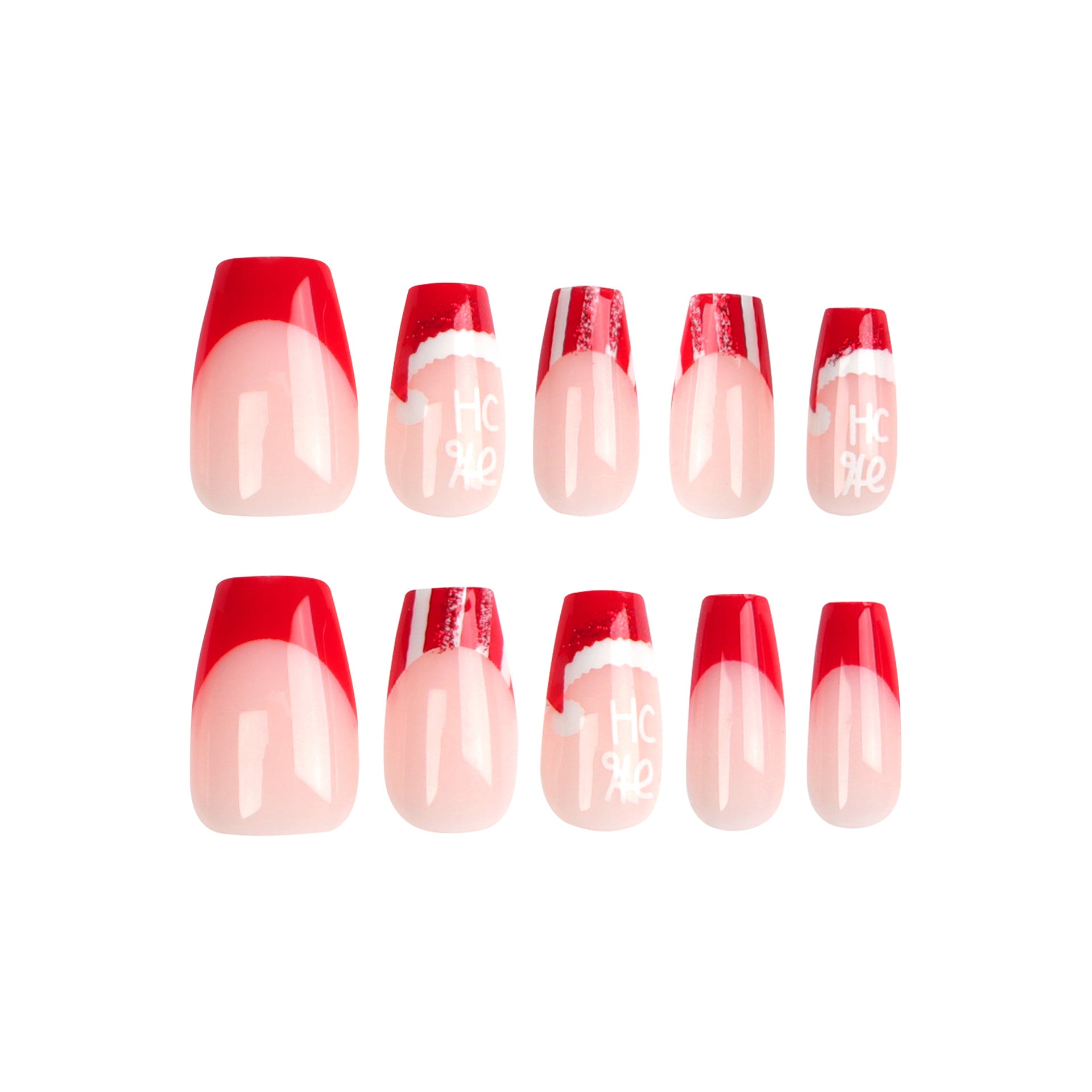 法式聖誕主題穿戴甲成品甲片批發｜365nails