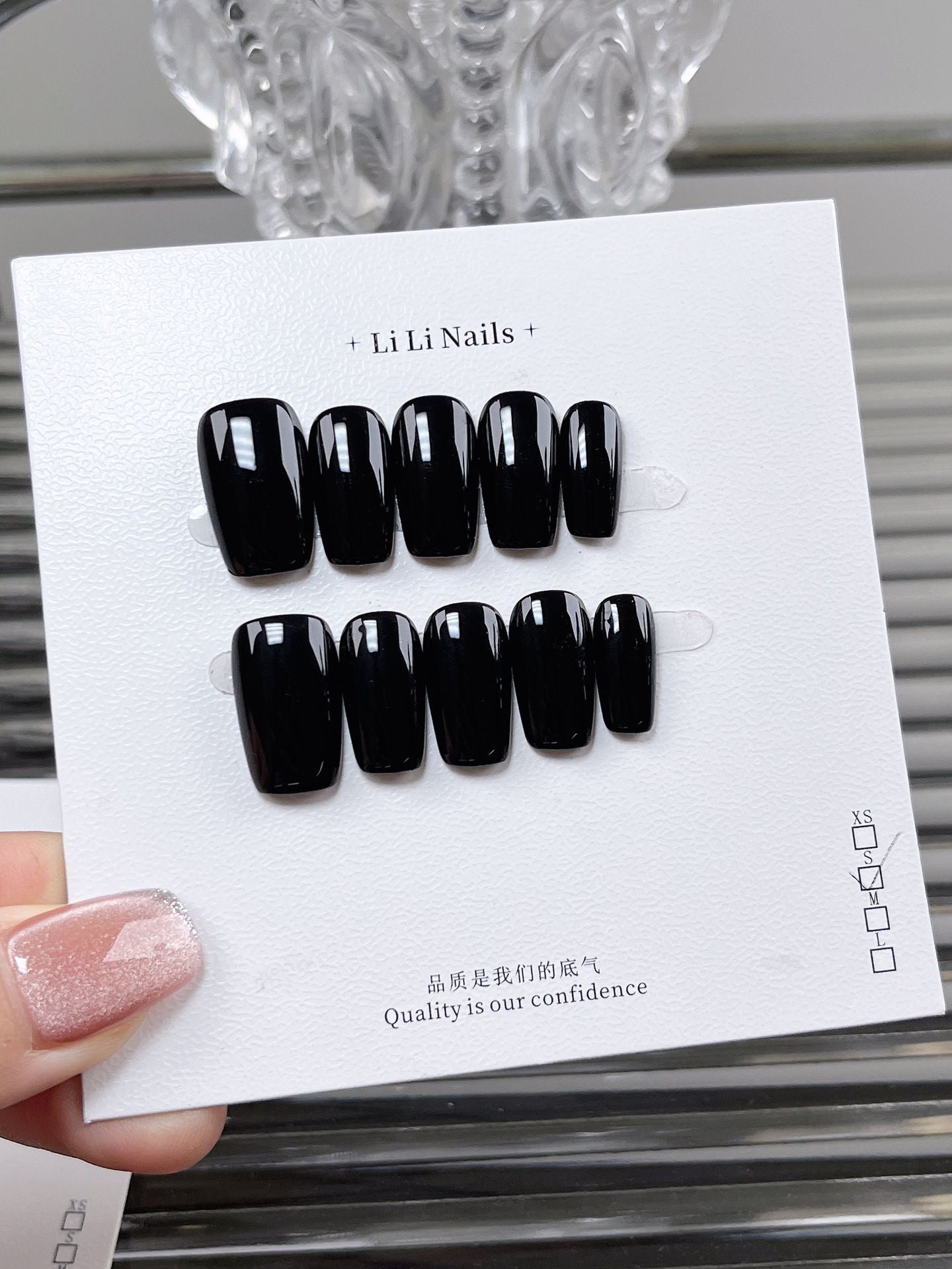 The Essential Solids | Short Medium Square | Handmade Press-on Nails