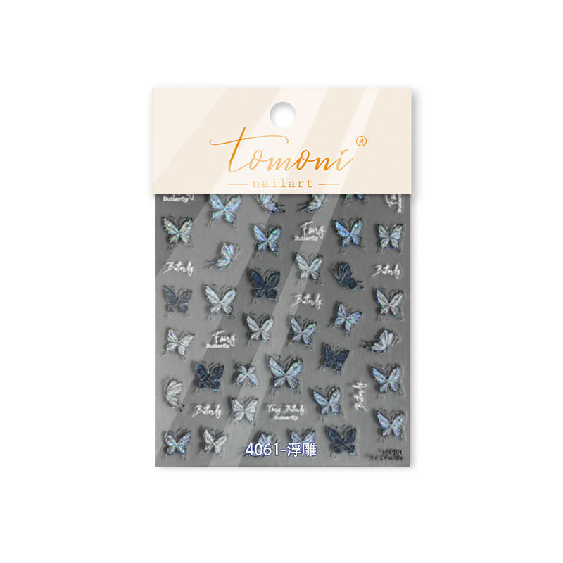 365nails: "Holographic Dark Butterfly" – nail art stickers