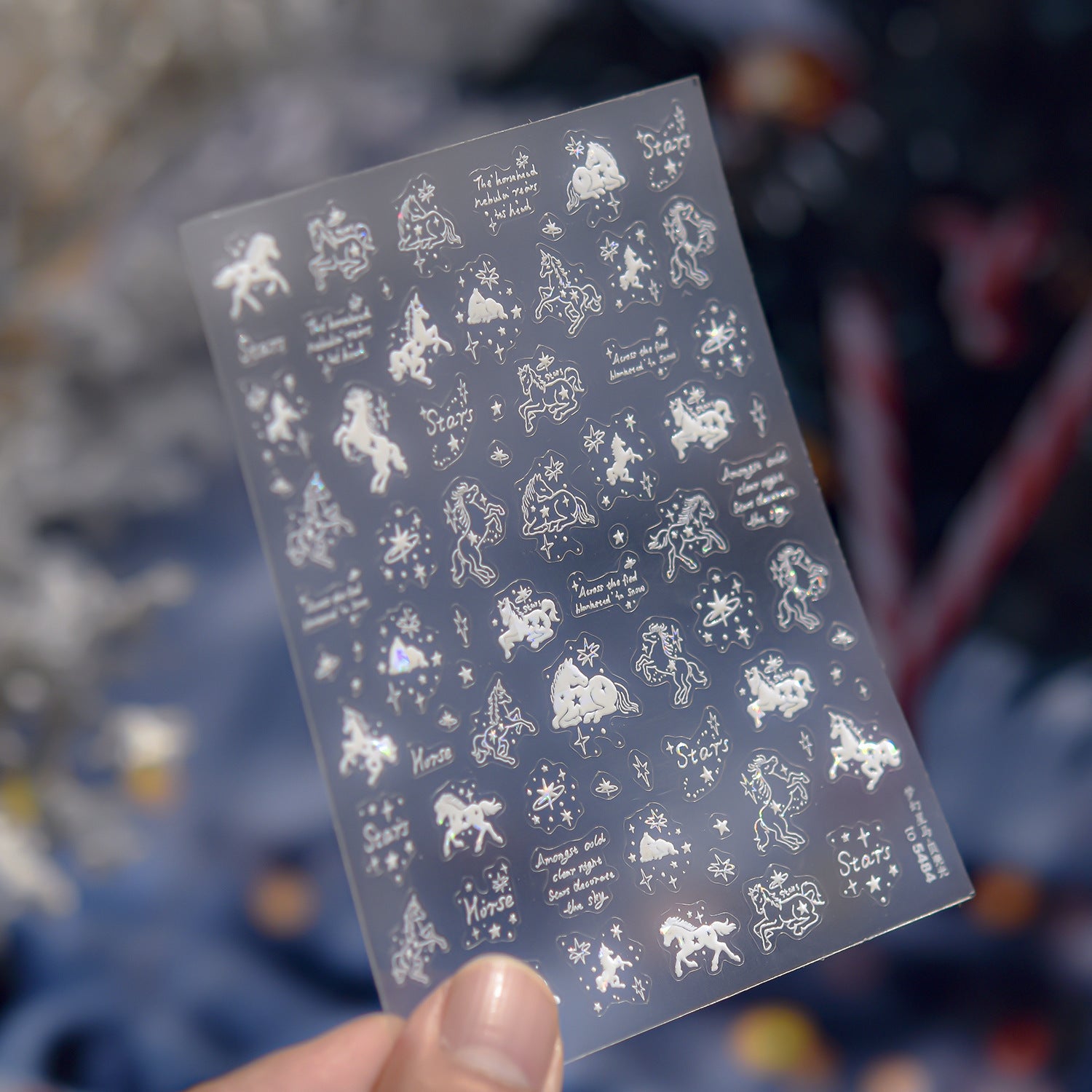 夢幻馬系列：「紅色幻想馬」— 3D 凸雕甲貼