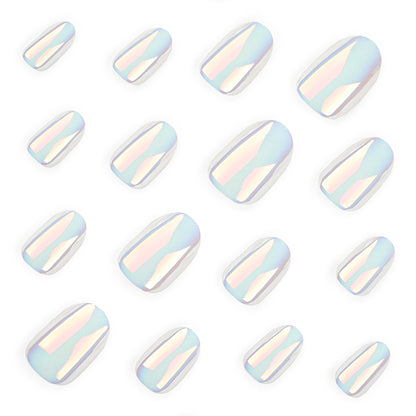 Internet celebrity explosion coated white solid color nail art fake nail wholesale  hot-selling wearable nail wear｜365nails