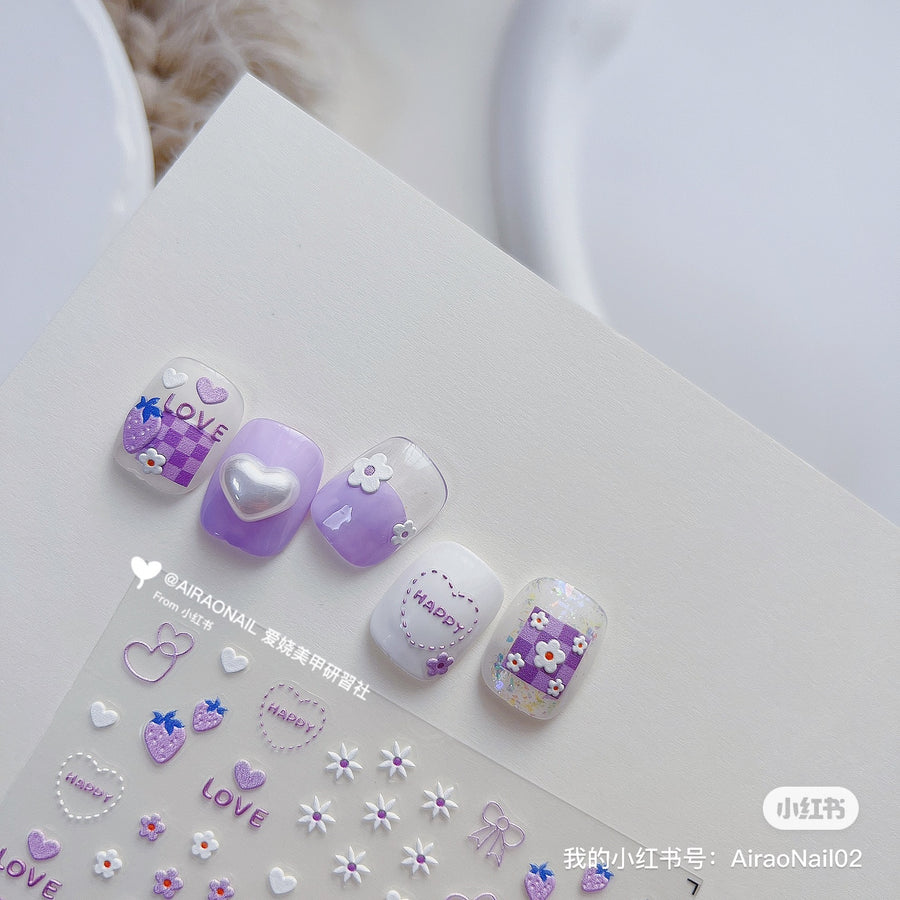 365nails: "Purple Sweet Love" – nail art stickers