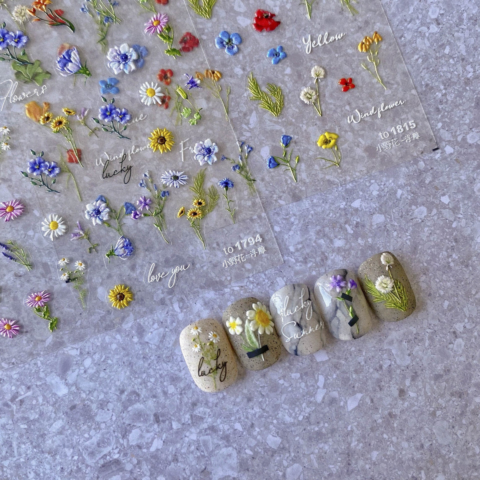 Watercolor Wildflower – Romantic Fresh Nail Art Set