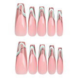 wearing armor wholesale French striped corrugated nail piece removable nail piece press on nail｜365nails