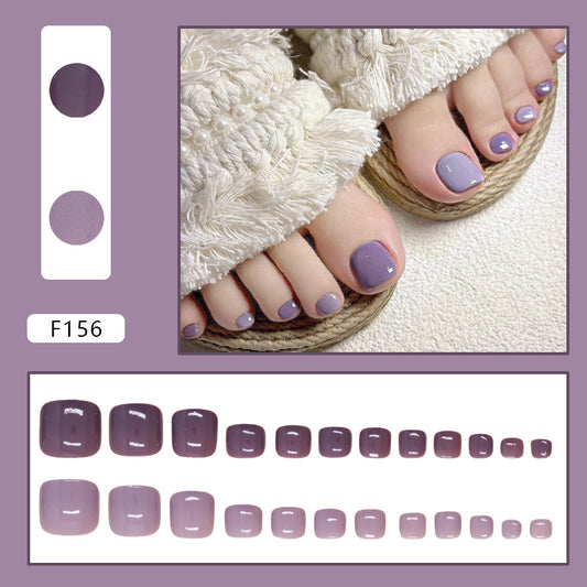 Nail art piece Simple solid color two-color press-on nails color matching Removable toenail piece Press-on toenails nail piece Nail art patch｜365nails