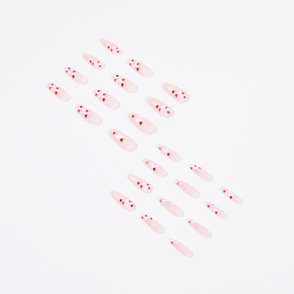 Taoxin series square sweetheart brand Press on nails Valentine's Day  temperament  piece finished  piece, removable｜365nails