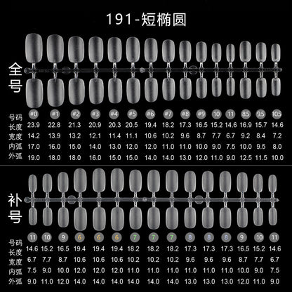Nail Tips Transparent nail piece wholesale 30 pieces, full number, light and thin, full sticker, trapezoidal non-marking, wear-free patch, frosted nail piece