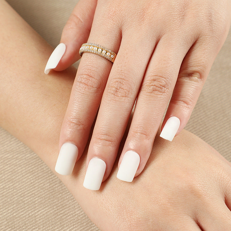 穿戴甲批發｜純色霧面長方形成品穿戴甲片｜365nails