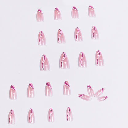 Wave Simple Series Pointed Press on  Finished Fake Nail Nail  Nail   Direct Supply｜365nails