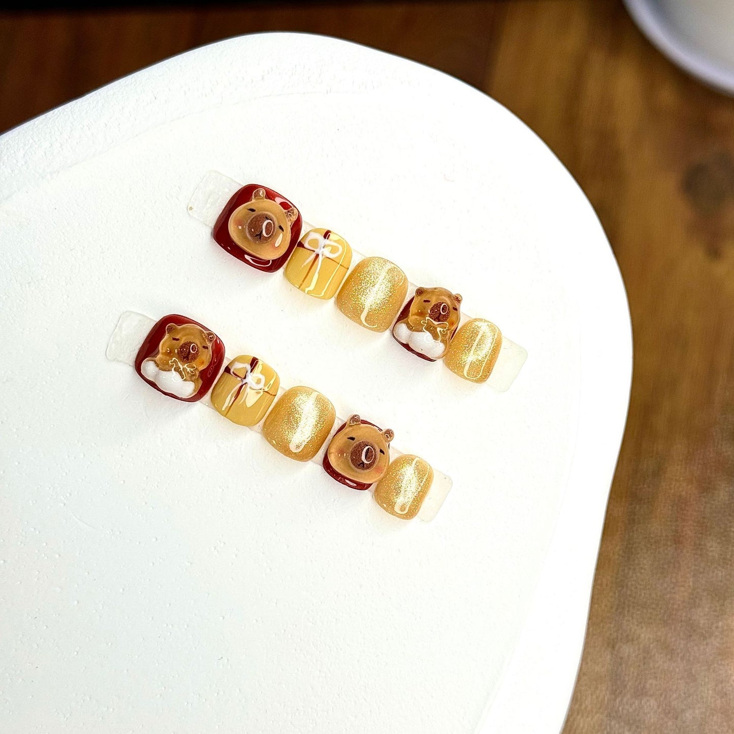 Cute Candy Cartoon Kids Press On Nails Mixed Style Set