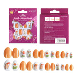 Kids press-on nails Cartoon Mushroom Bear Self-Adhesive Nail Art Pointed Almond Nail 24 Pieces Hot Sale