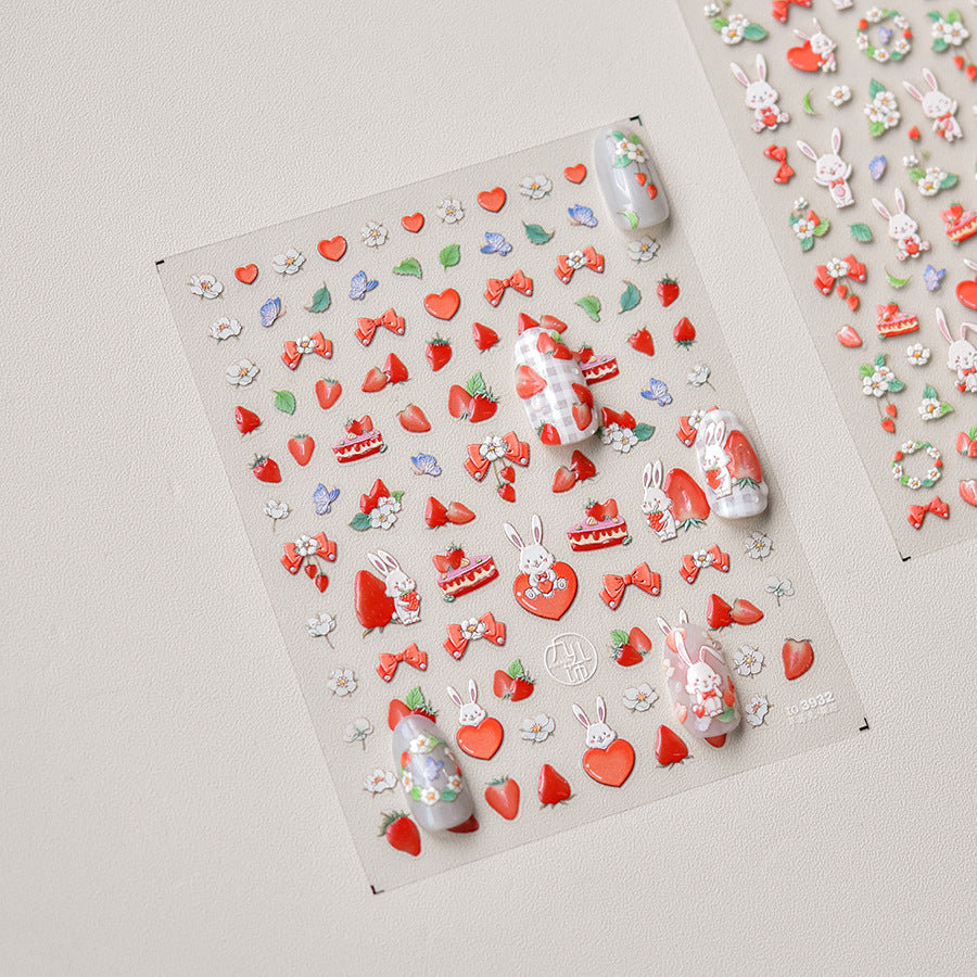 365nails: "Vintage Rabbit Garden" – nail art stickers