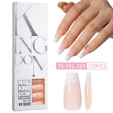 Hot-selling French-style armor, simple spray oil-shiny patch manicure removable trapezoidal nail piece 120 pieces in a box