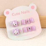 High-end pentagram nail art sticker, cartoon Kulomie children's wearing nail pads, 10 diamond-encrusted children's nail pads