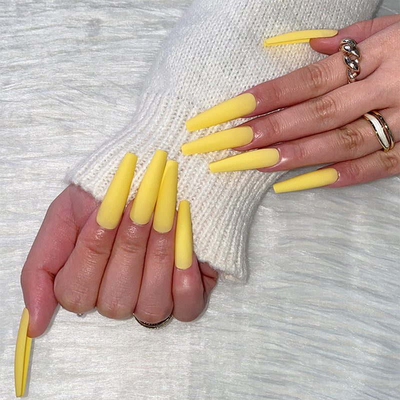 Coleção de unhas de balé longas foscas de cor sólida, atacado de unhas ｜365nails