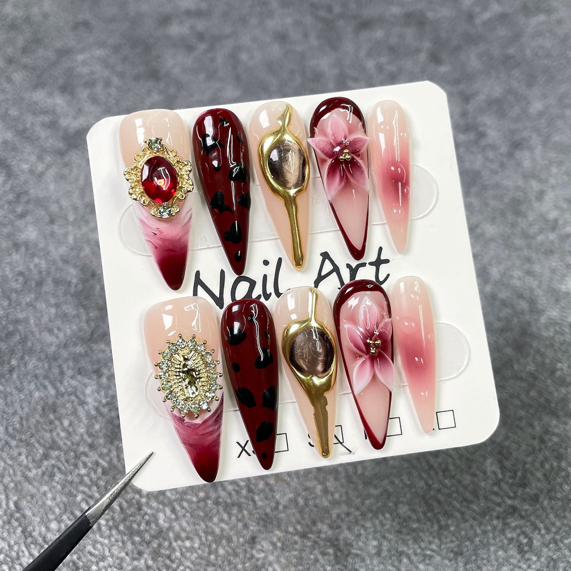 Crimson Muse Series Press-On Nails