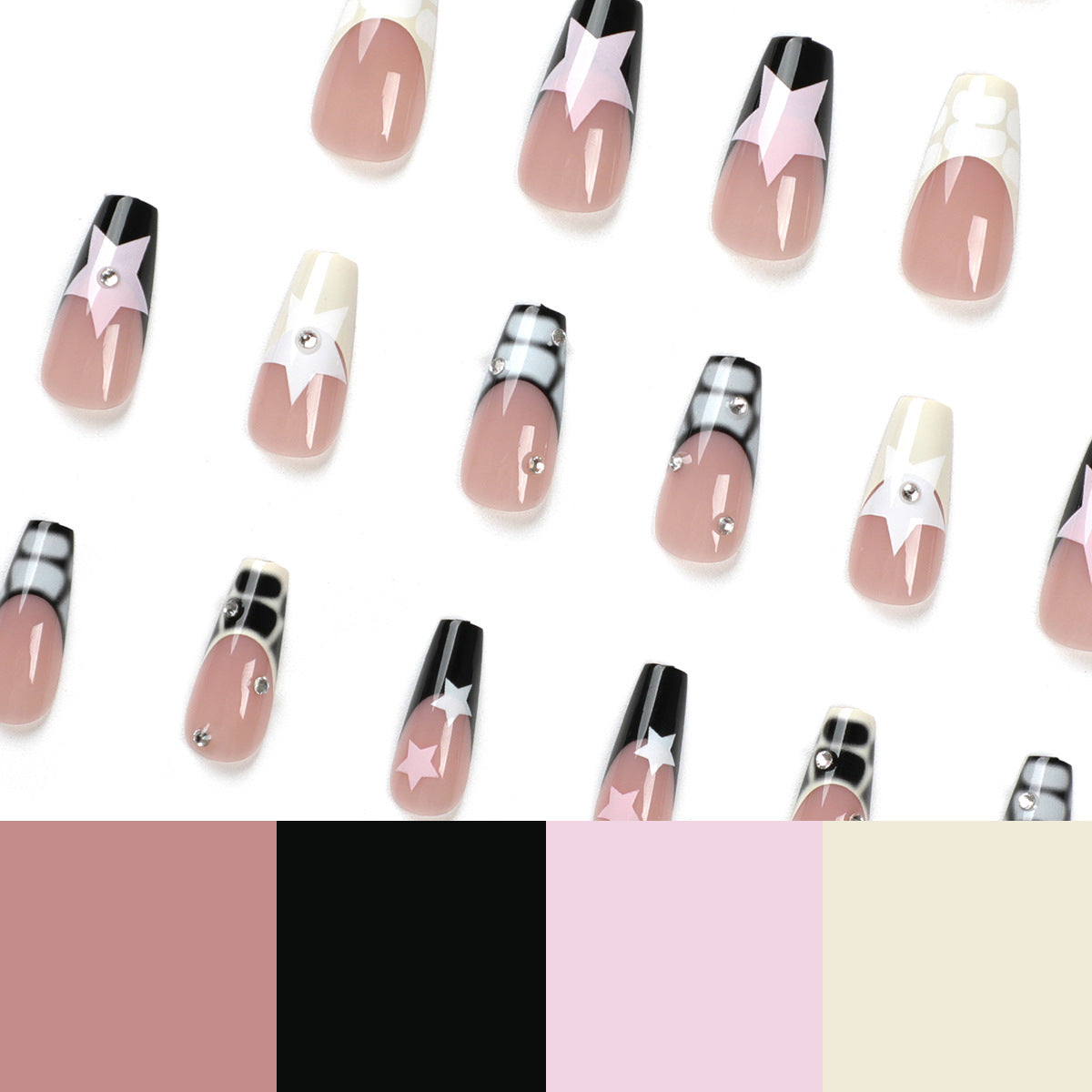 미디엄·롱 발레형 네일 아트 전용 프레스온 네일 피스 도매｜365nails