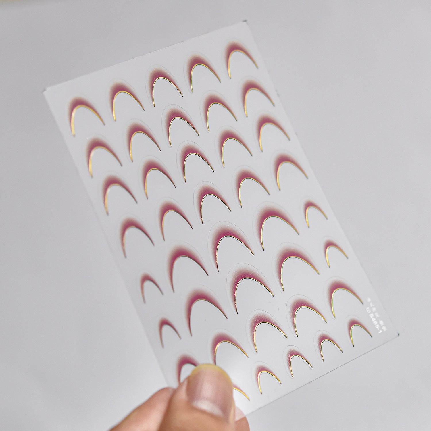 Pearl White Crescent: "Elegant Arch" – 5D Embossed Nail Sticker