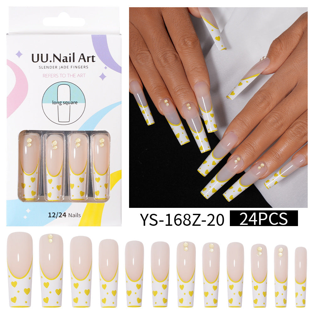 Pressione nas unhas, Unhas postiças pré-fabricadas removíveis de patch versátil francês para arte de unhas (MOQ=3)