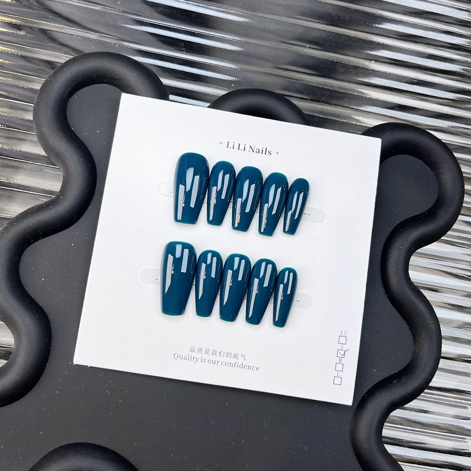 The Essential Solids | Long Coffin ｜Handmade Press-on Nails