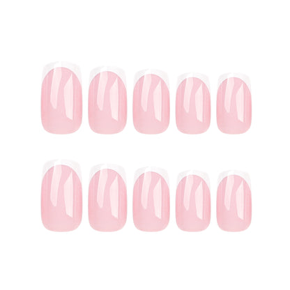Classic hot-selling French manicure press on nails   fake nails European square rectangular nail finished product wholesale｜365nails