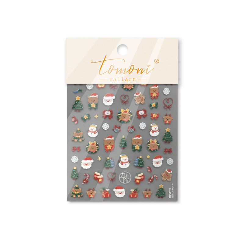 365nails: "Cute Christmas Bear" – nail art stickers